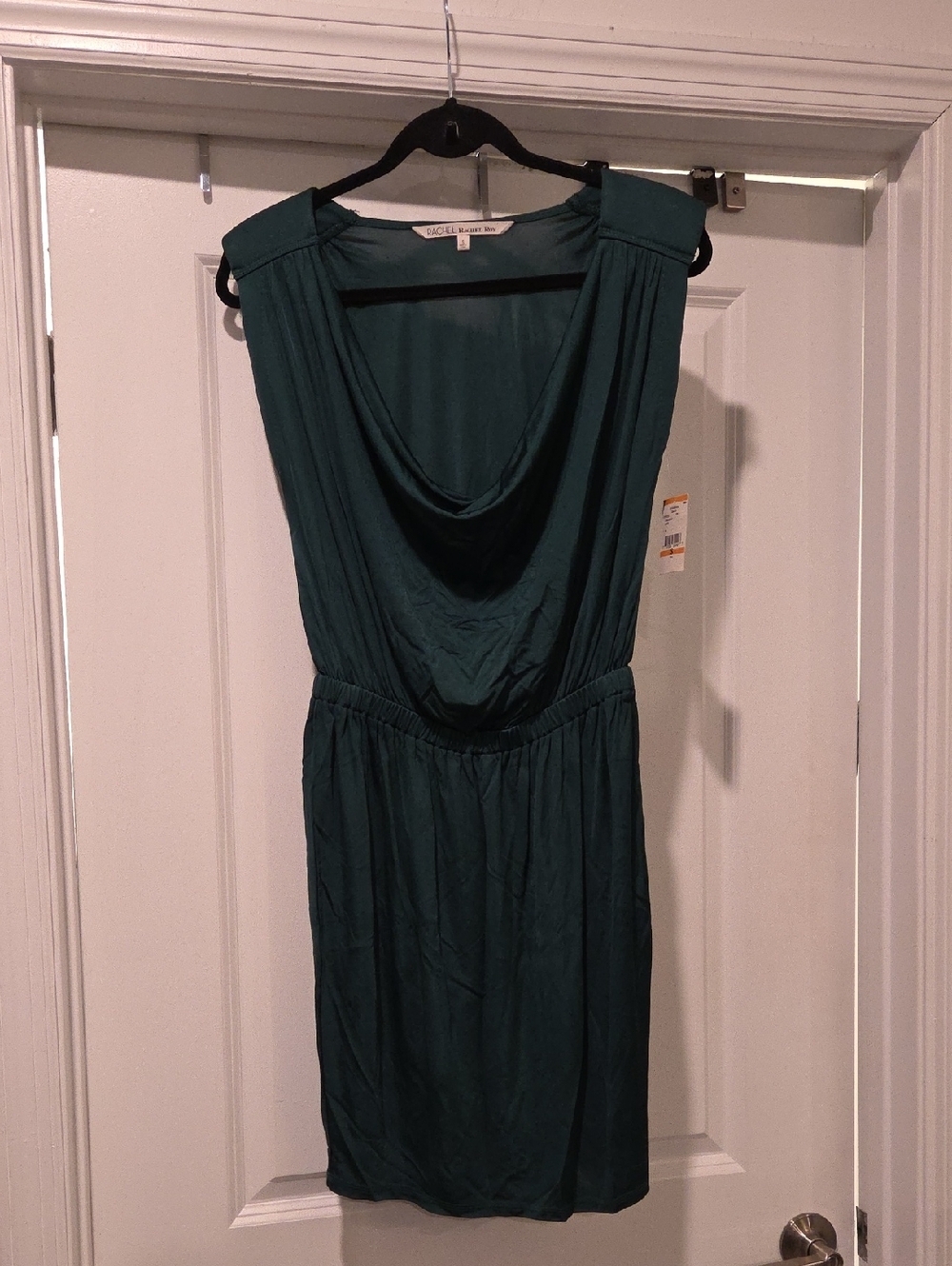 RACHEL Rachel Roy Dark Teal Sleeveless Cowl Neck Mini Dress Size S, New W/tags!